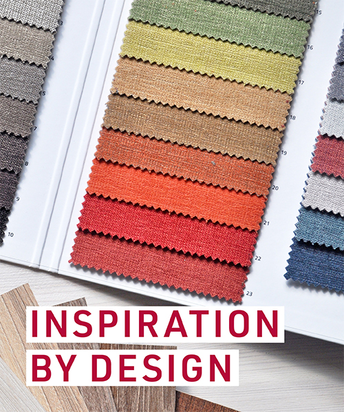 Color palette book with title Inspiration by design