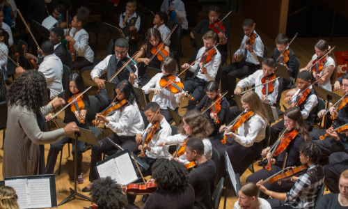 feature image of string orchestra